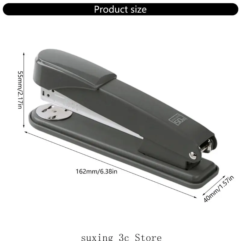 E8BE Metal Stapler Practical Office Stapler 50 Sheets Stapler sem esforço Sprapler Spitler