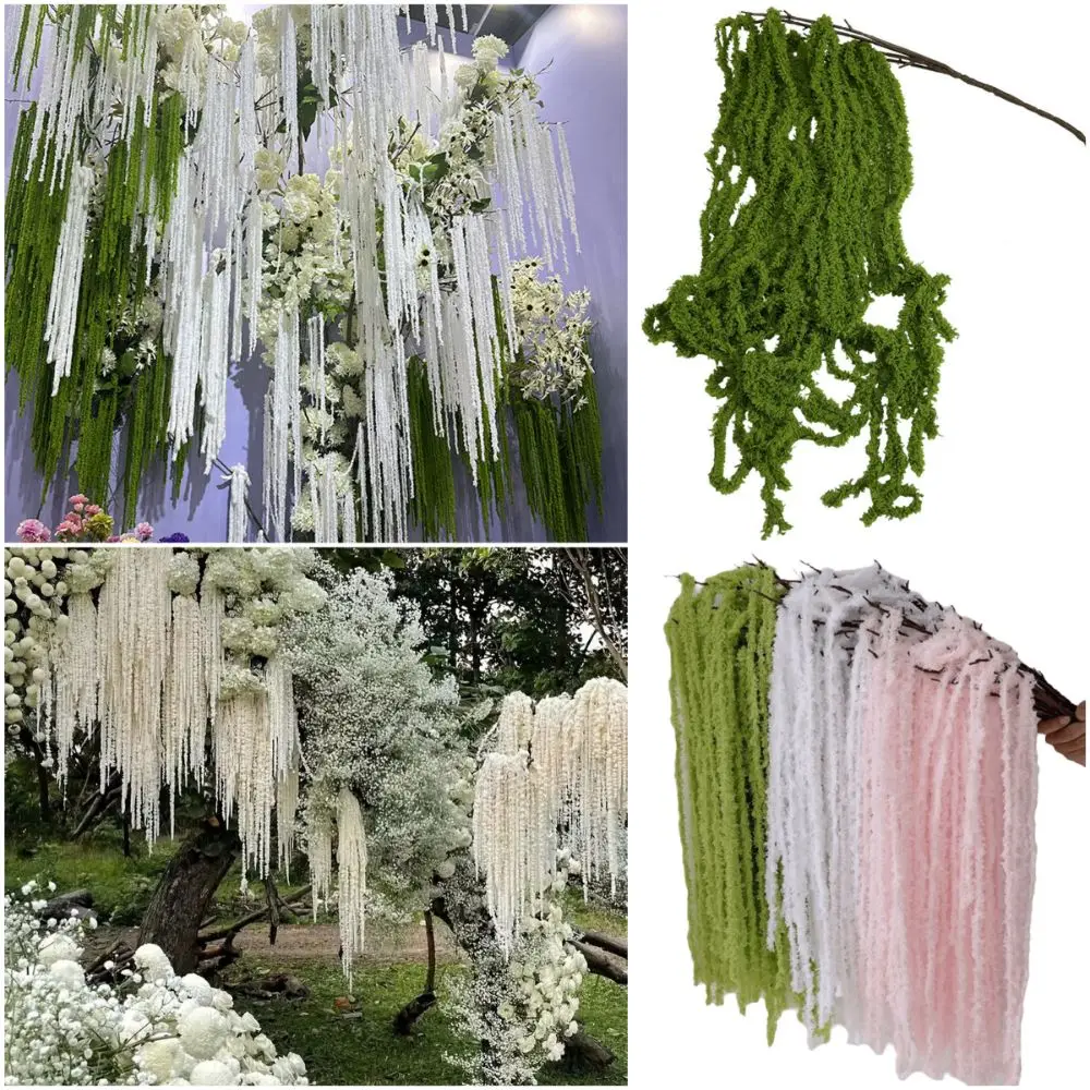 Mehrfarbiger Amaranthus, künstliche hängende Pflanzen, Garnornament, hängende lange Quaste, Blumenzubehör, Foto-Requisiten