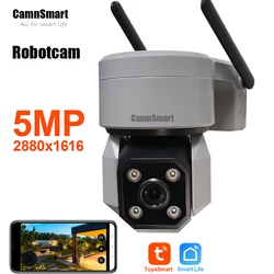 5MP Tuya Wifi Surveillance Cameras Security Protection Outdoor Wireless and RJ45 Cable Connection NVR Smart Life Home Use CAM
