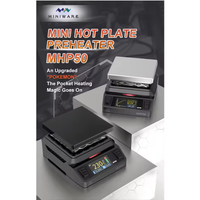 MINIWARE MHP50 Mini Hot Plate Preheater 50*50mm Heating Area Constant Temperature Heating Table 350℃ Intelligent Heating Station