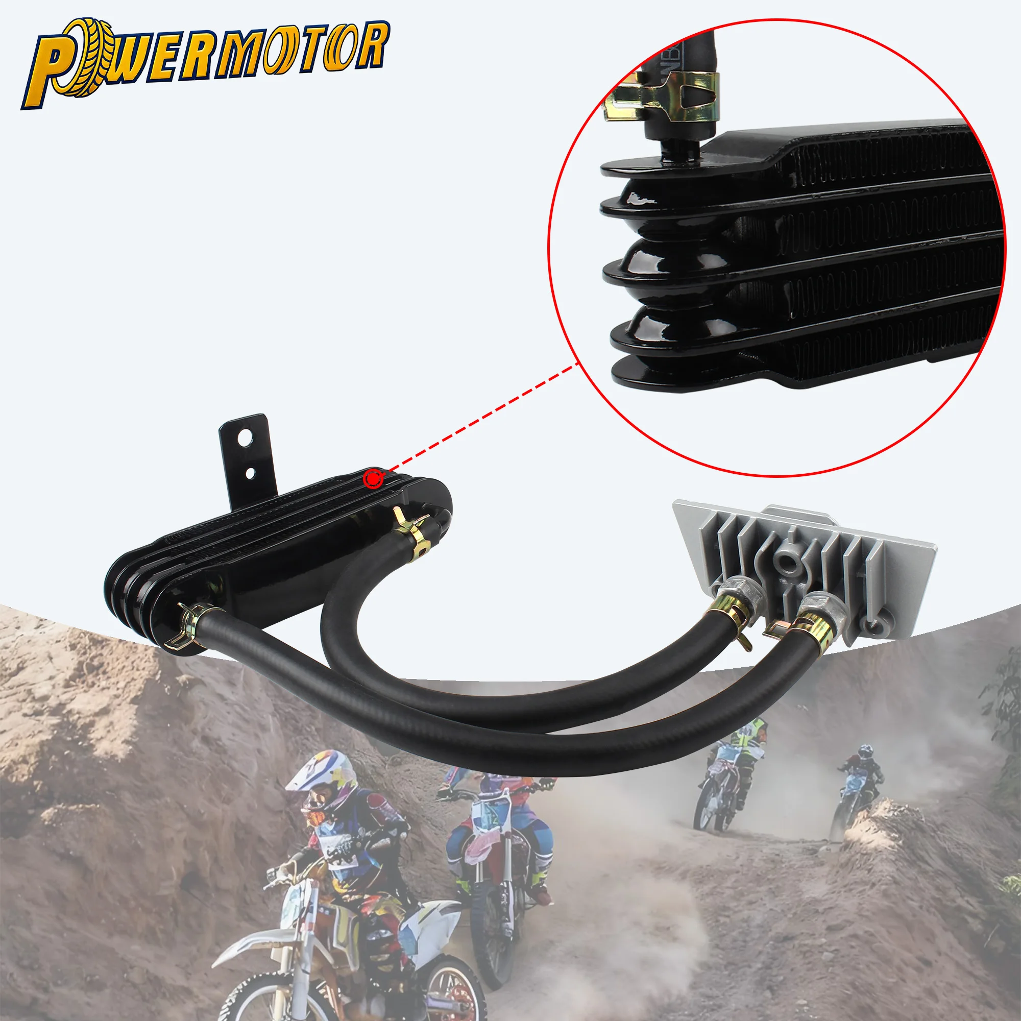 

Motocross Oil Cooler Radiator Universal Accessories for Suzuki Yamaha Pit Bike 50cc 125cc 4 Rows Engine Cooling Parts