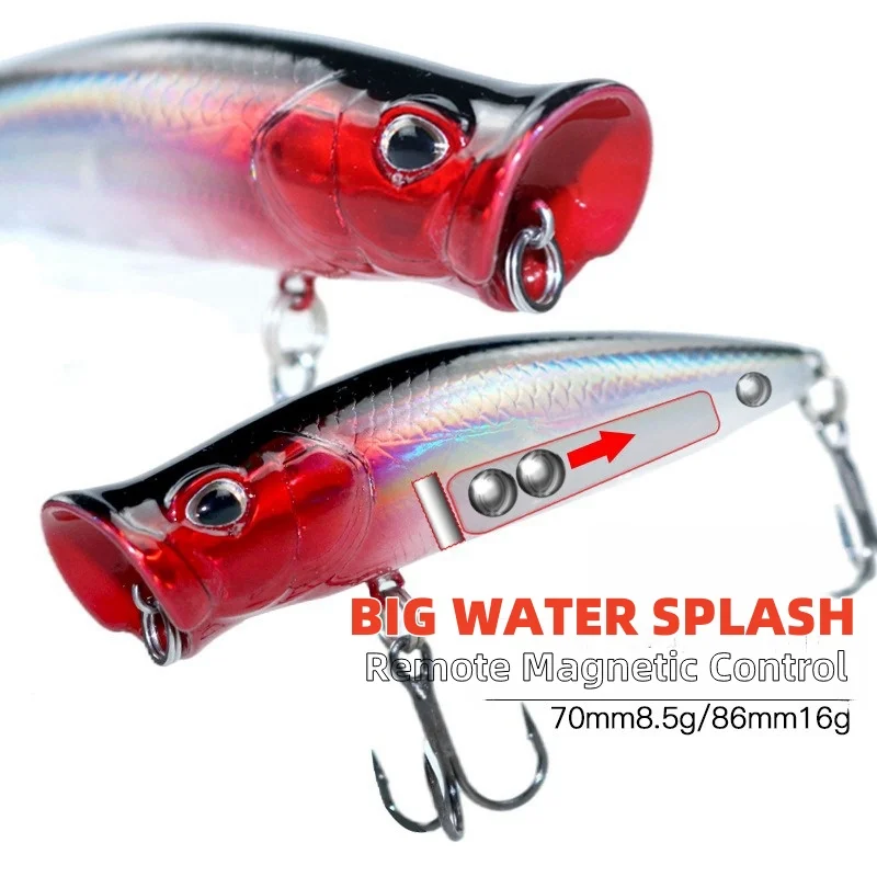 Popper surface para lucio en agua salada – Anzuelos triples - imagen 4
