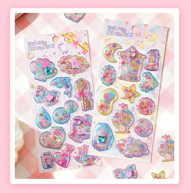 

Новые ароматные блестящие 3D-наклейки с мультяшными животными для скрапбукинга, дневников, канцелярских принадлежностей, подарки для школы 2026