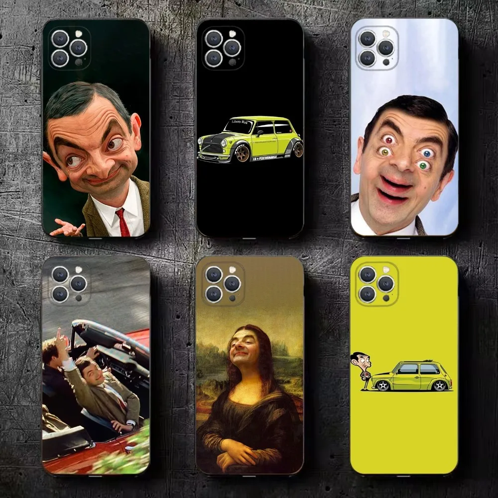 Funny Mr B- BeanS   Phone Case For iPhone 16,15,14,13,12,11,Plus,Pro Max,XS,X,XR,SE,Mini,8,7 Soft Silicone Black Cover