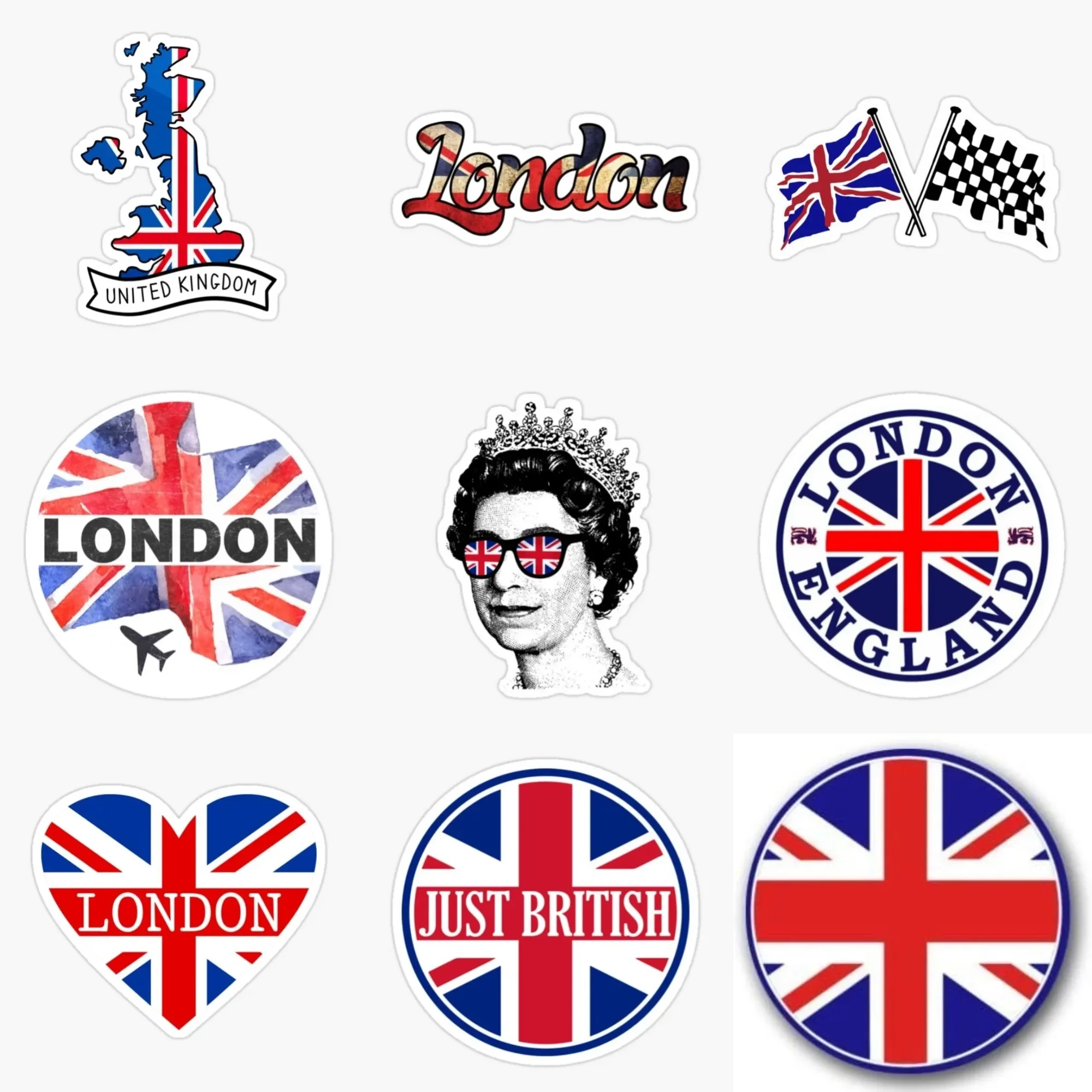

UK United Kingdom GB Britain London Flag Map Creative Sticker for Decorate Car Van Helmet Window Fridge Wall Decal Accessorie
