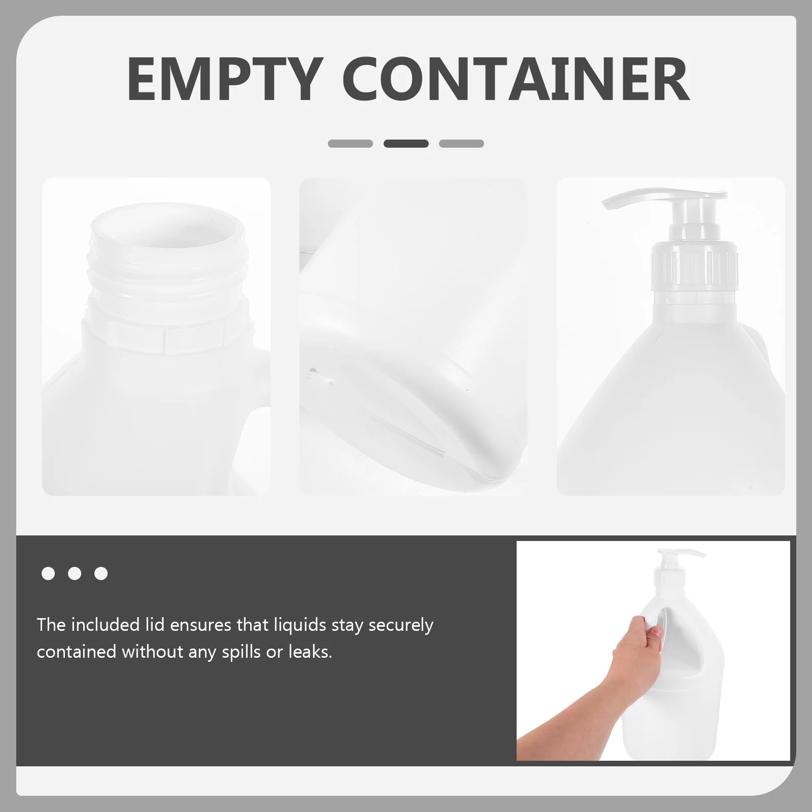 

Large Capacity Liquid Detergent Dispenser Bottle Reusable Storage Container Leak Proof for Laundry Softener Empty Container