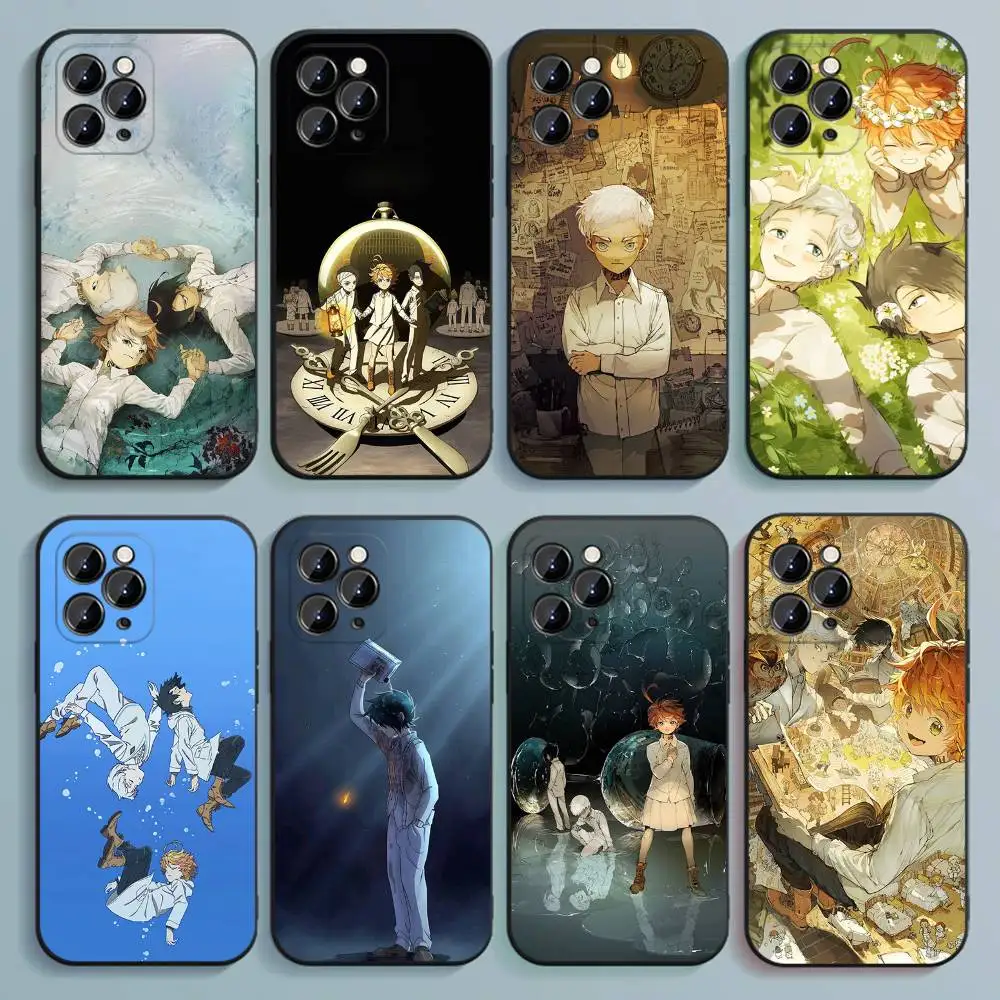 

The Promiseds Neverland Phone Case For iPhone 17,16,15,14,13,12,Pro,Max,Plus,E,SE4,Air,Mini Black Soft Cover