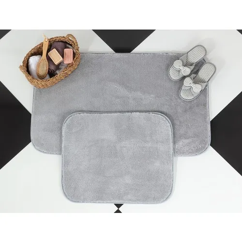 2 pcs Bath Mat-Gray Shower Towel Marry Bathe For Soft Robe Turkish Made In Turkey Manufacture Special Healthy Kurulanma