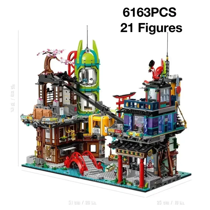 

6163 PCS City Markets Building Blocks Bricks Birthday Christmas Gift Toys