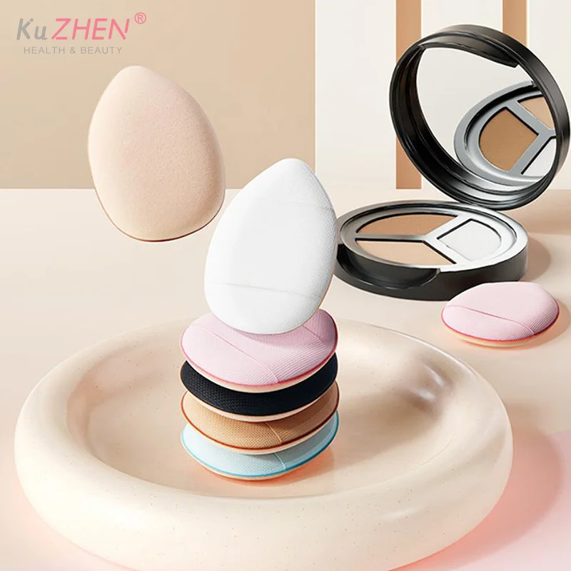 พัฟฟองน้ำแต่งหน้าแบบมินิ 5 ชิ้น ใหม่ สำหรับรองพื้นแบบคุชชั่นขนาดเล็ก คอนซีลเลอร์ บีบีครีม เครื่องสำอาง อุปกรณ์แต่งหน้า