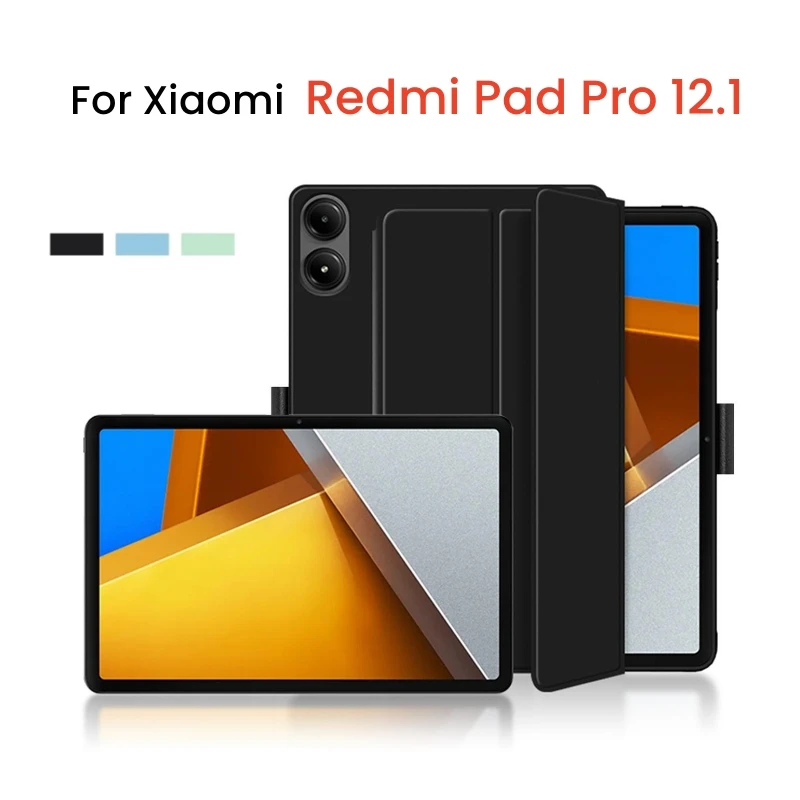 Etui na Xiaomi Redmi Pad Pro 12,1 cala 2024 Składana podstawka Magnetyczny miękki silikon TPU Tył na Funda Redmi Pad Pro 12 1 Pokrowiec