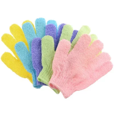 10Pair Peeling Exfoliating Glove Shower Body Brush Fingers Bath Towel Peeling Mitt Body Scrub Gloves Bath Sponge Spa Foam Shower