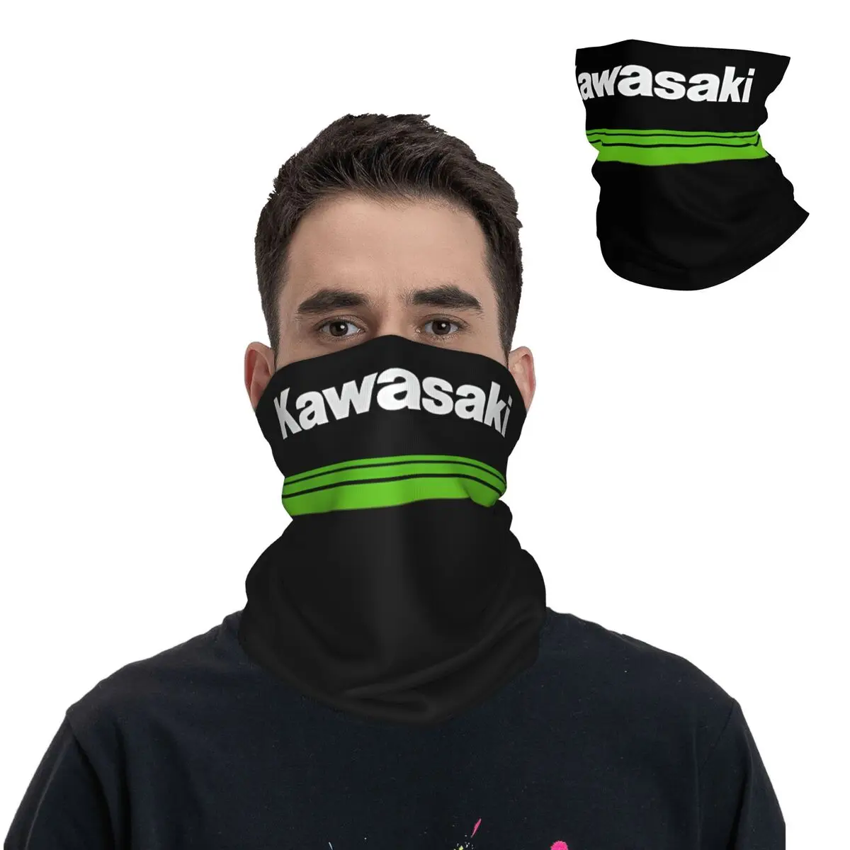 

Dayang Sumbi Kawasakis Racing Team Bandana Neck Cover Printed Motorcycle Motocross Face Mask Balaclava Cycling Unisex Adult