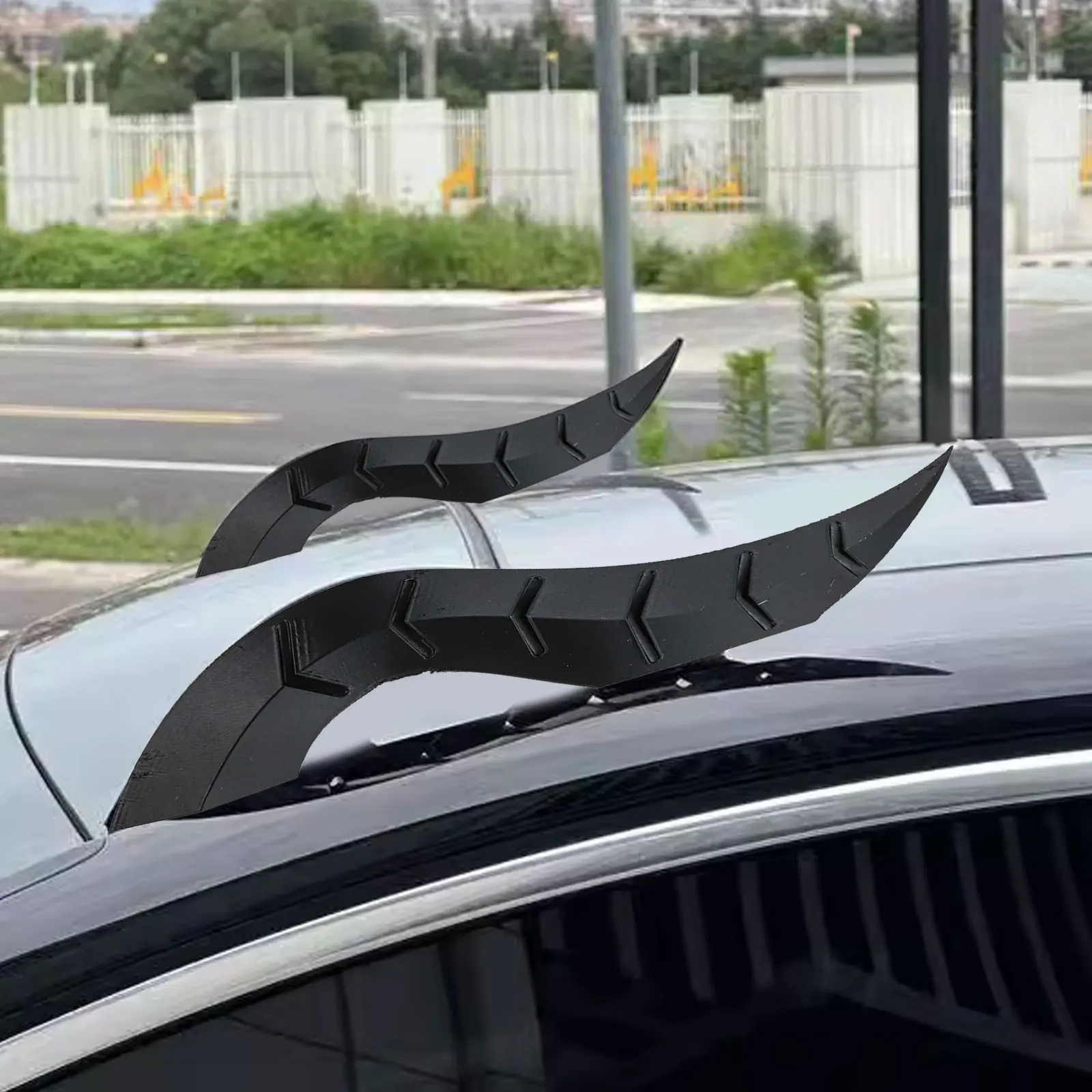 

2pcs Car Roof Dragon For Horn Modification Auto Roof Decoration 3D Bull Stickers ABS Car Dragon Corner Decoration Interior Acces