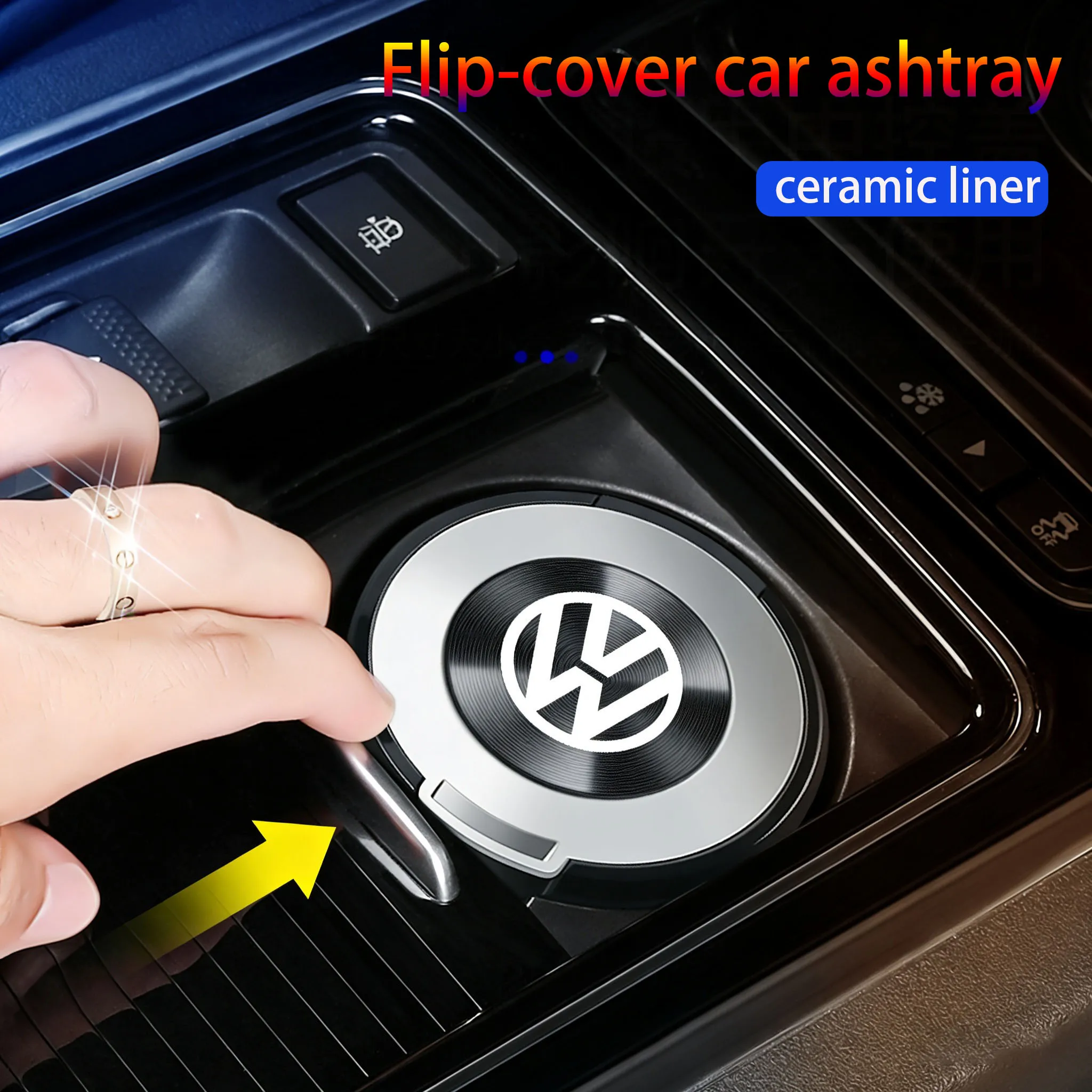 Автомобильная пепельница, керамический вкладыш со светодиодной подсветкой для Volkswagen Tiguan Golf 6 MK7 Passat Jetta GTI R20 R36 CC Scirocco EOS T5 Автомобильная пепельница, керамический вкладыш со светодиодной подсветкой для Volkswagen Tiguan Golf 6 MK7 Passat Jetta GTI R20 R36 CC Scirocco EOS T5