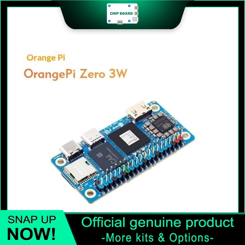 

Orange Pi Zero 3W SBC, Allwinner A733 8-Core 2xA76+6xA55 2.0GHz, 3TOPS AI, INT8 FP16 BF16 Support