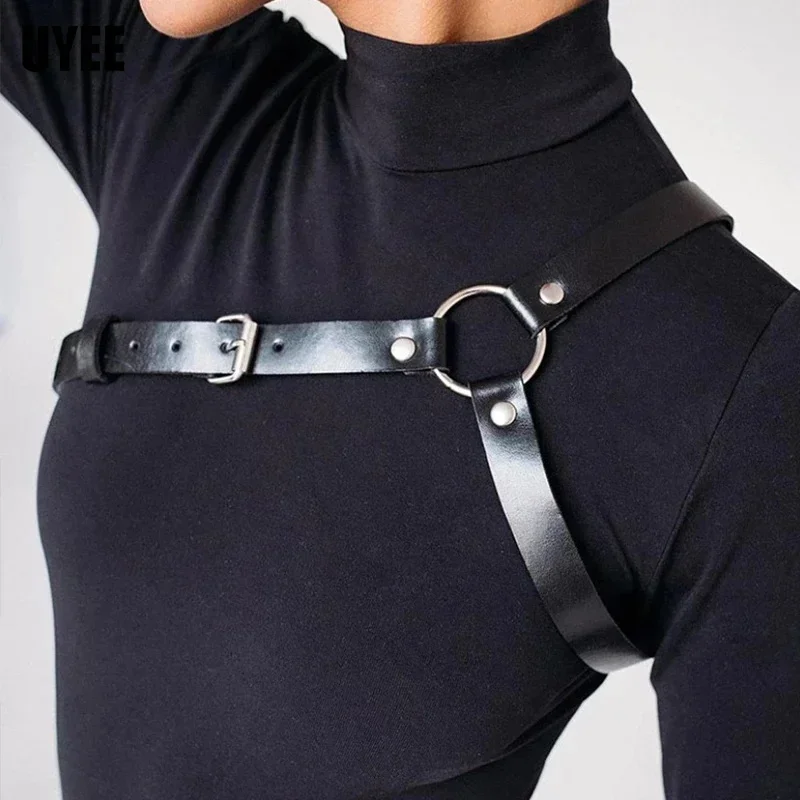 

UYEE Belt for Men Women Sexy Leather Harnesses Chest Straps Punk Body Bondage Cage Adjustable Belt Goth Clothing Y2k Accessories