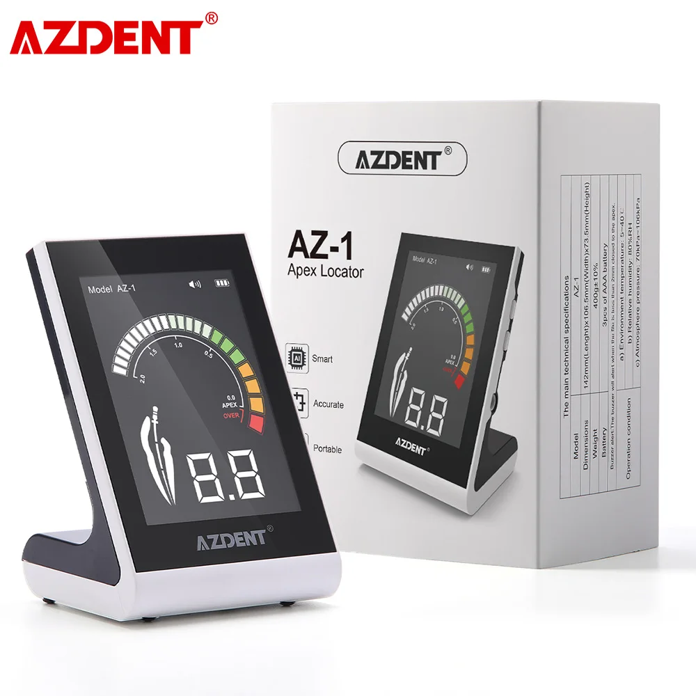 

AZDENT Dental Endo Apex Locator New Color Display Dentist Root Canal Measuring Instrument Automatic Calibrating Accurate Measure