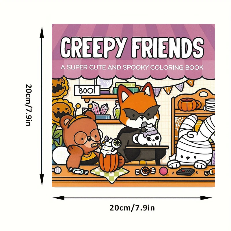 28-страничная книжка-раскраска в жутком стиле для взрослых |   Раскраска, принадлежности для рисования на Рождество, День Благодарения