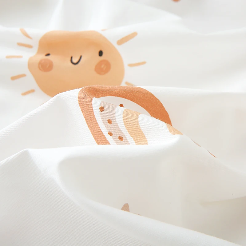 1 Stück Babybett-Schutzbeschiene, weiche Polsterung, Stoßstangeinlage für Säuglingsbett, gepolsterter Bettzaun mit Cartoon-Druck, einteilig, 120/180/200 cm Länge