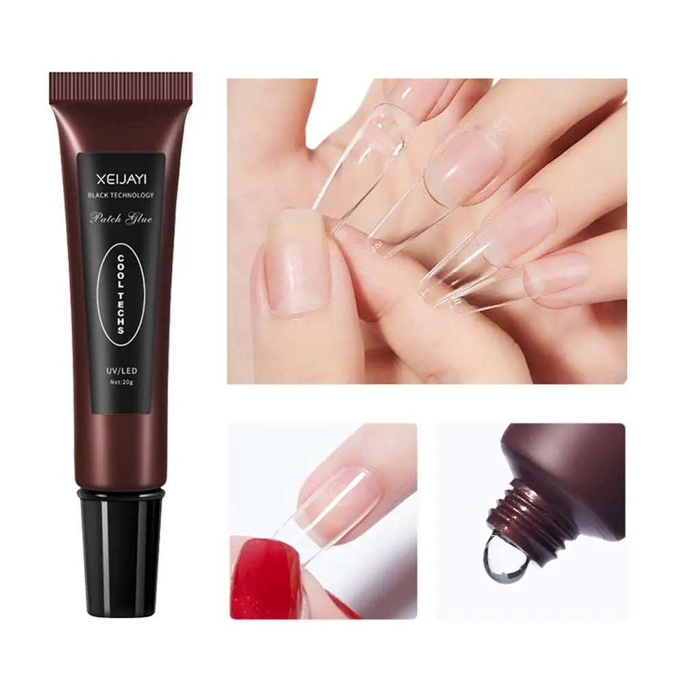 Dicas de unhas Gel transparente, Soak Off Função prego Extensão, verniz, Arte UV, LED, C8n6, New Tec