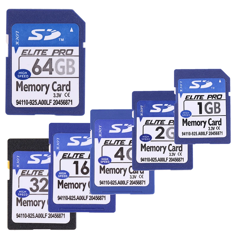 New SD Card 1GB 2GB 4GB 8GB 16GB 32GB 64GB Secure Digital Flash Memory Card With Protective Jewel Case