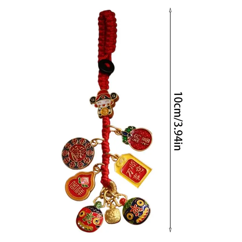 Chinese Wealth God Pendant Creature Bag Pendant God Of Wealth Charm Chinese Traditional Figurine Backpack Ornament Automotive