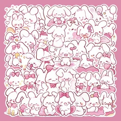 50pcs Cartoon Pink Rabbit Series Graffiti Stickers Suitable for Helmet Desktop Wall Decoration DIY Sticker Pack Wholesale