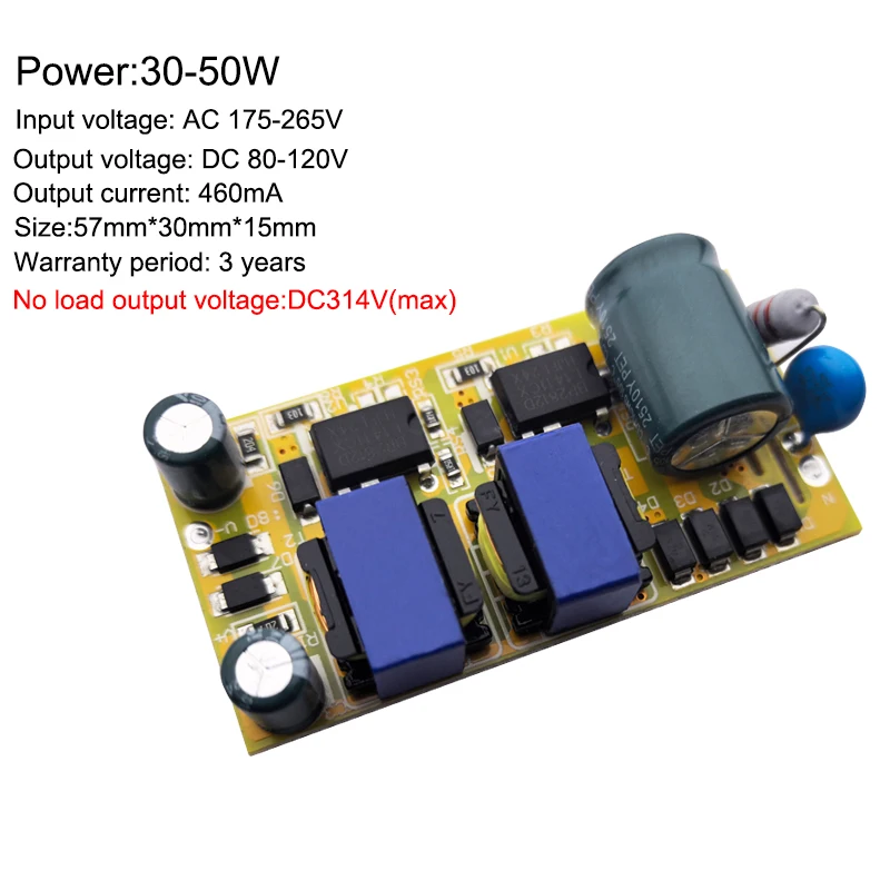 LED Non-Isolated Constant Current 30W to 50W LED Driver 460mA Transformer power supply module AC to DC Converter view 6