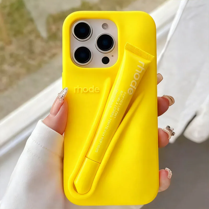 Rhode طبعة محدودة Lemontini اسبريسو الشريط نخب روز ملمع الشفاه جراب هاتف آيفون 17 الهواء 11 12 13 14 15 16 برو ماكس زائد