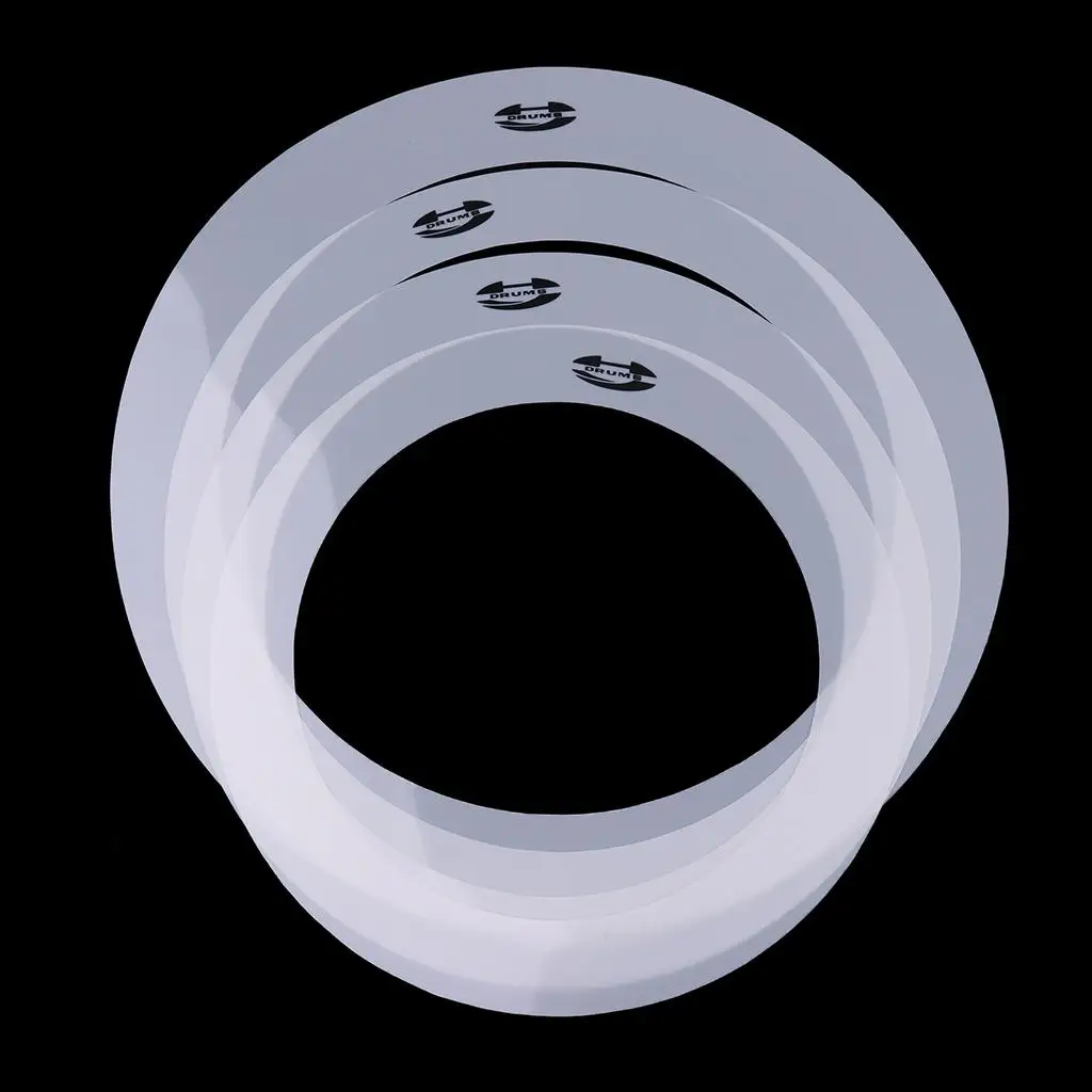 PET Drum Tone Control Rings Percussion Damping Drum Accessory Set for Drum Kit Tuning and Practice