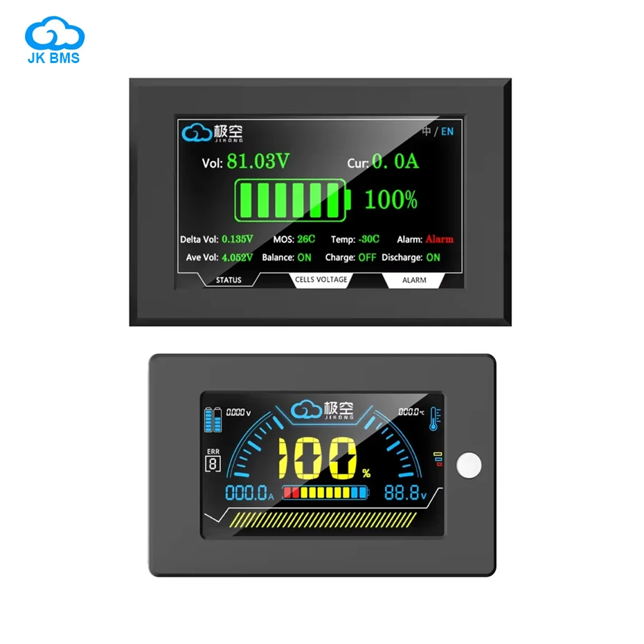 JIKONG ESS BMS 8S 9S 10S 11S 12S 13S 14S 15S 16S العاكس BMS 100A 150A 200A Li-ion LiFePo4 الذكية BMS الشمسية 1A 2A التوازن النشط