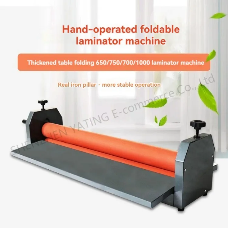 Manual Cold Laminating Machine Hand Crank PVC Photo Cold Laminator Peritoneum Machine Over The Film Machine Width