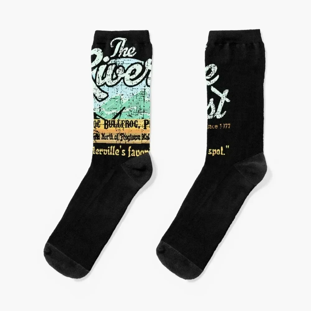 

Riverside Rest from Emmet Otters Jug band Christmas T-Shirt Socks cycling winter gifts Christmas Rugby Socks Men Women's