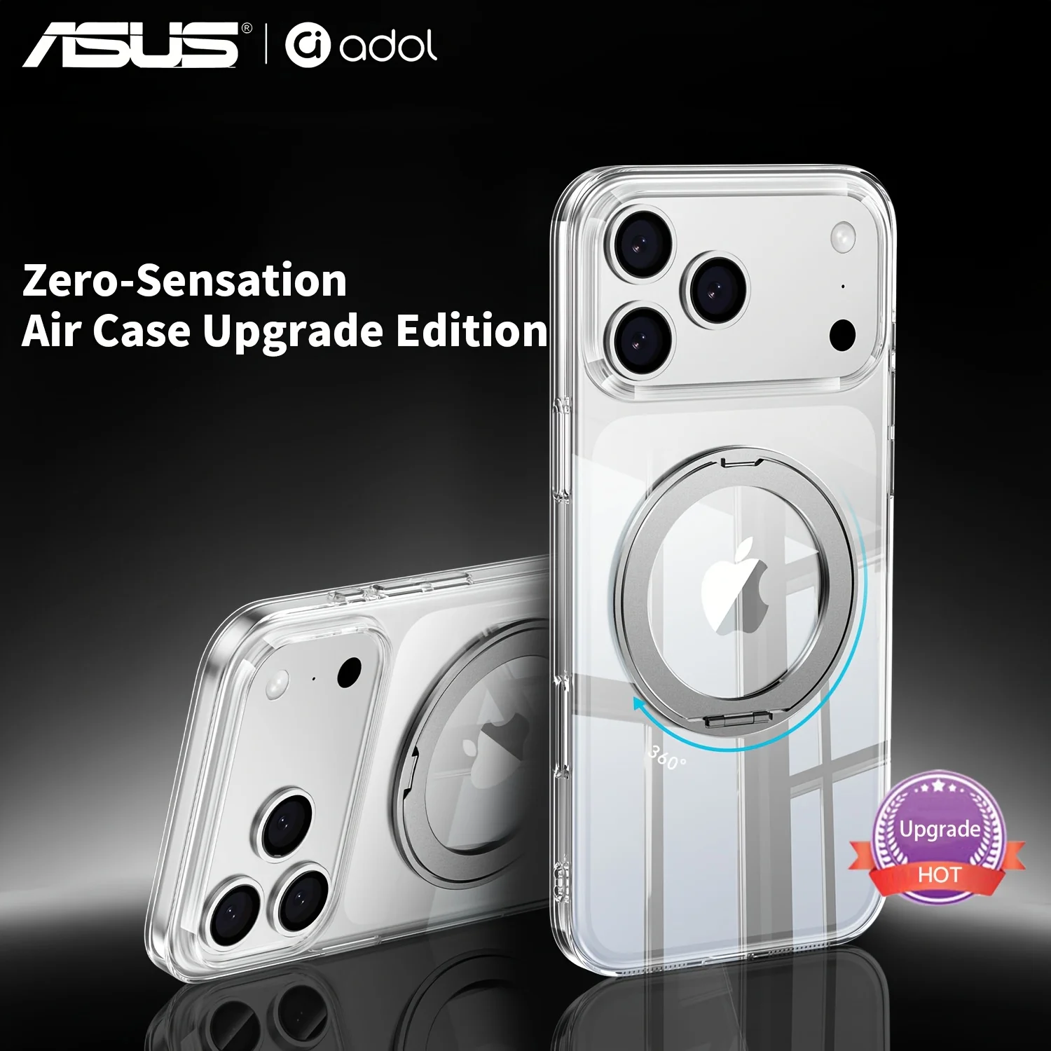 ASUS for iPhone 17 Pro Max 360° Magnetic Stand Case Cover fo