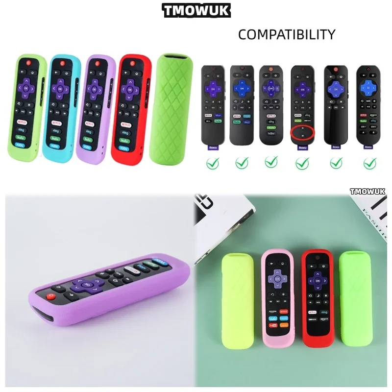 

For TCL Roku280 Roku 280 TV Remote Control Silicone Protective Cover Case Shockproof Anti-drop Anti-scratch