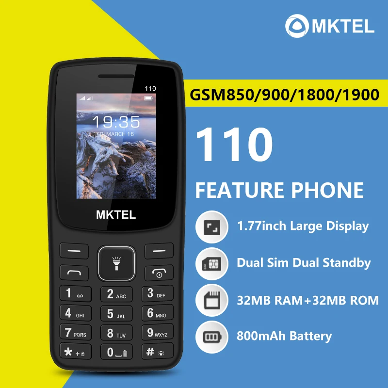 MKTEL F188 (110), SC6533G brand new material motherboard, 1.77screen, quad-band, 2030 three-in-one speaker, general flashlight,