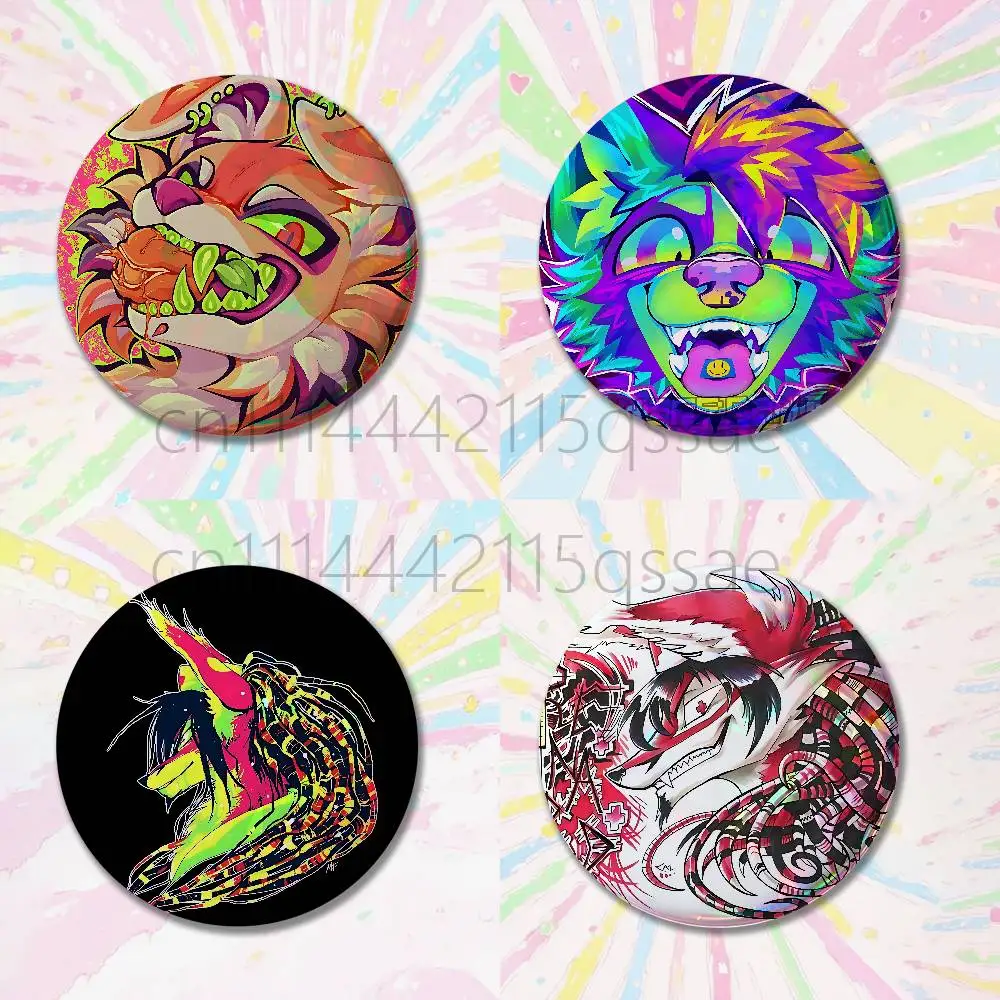 Renard L-LapFox Trax Collection: Круглые изысканные значки-броши, креативные пинсы для одежды, шляп, рюкзаков, подарочные аксессуары.