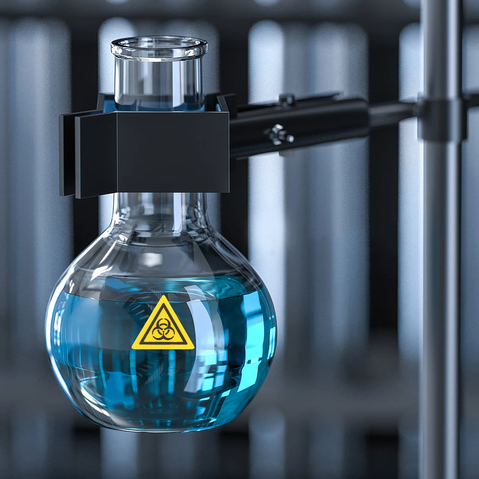 5 قطعة ملصقات بيولوجية للمختبر ملصقات تحذيرية من مادة الكمبيوتر المتينة علامات السلامة شارات مخاطر العدوى