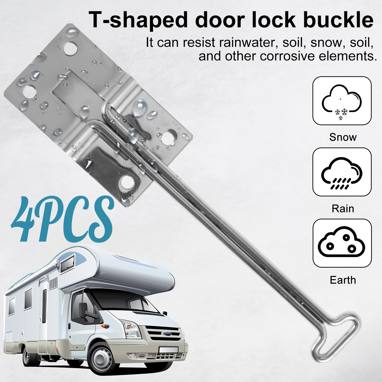 

4 шт., защелка для двери трейлера, 6 дюймов