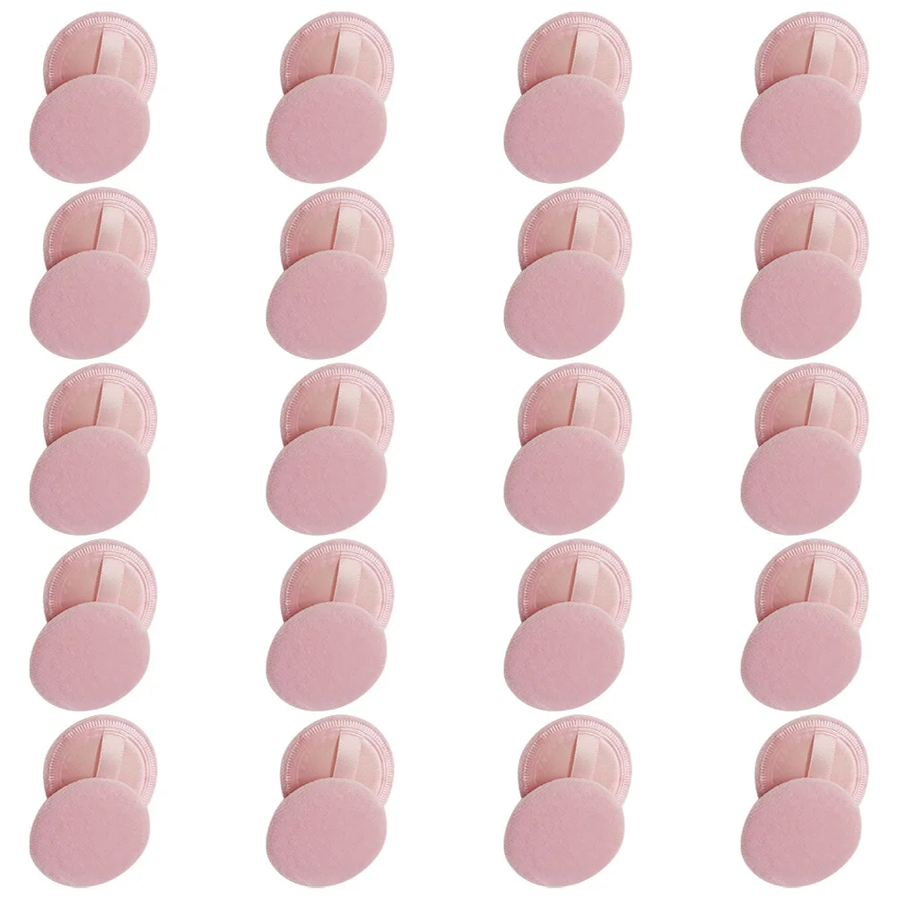 20 pçs pó solto puff aplicador de maquiagem macia rosto puff almofada de cosméticos para pó seco maquiagem uso almofada de cosméticos