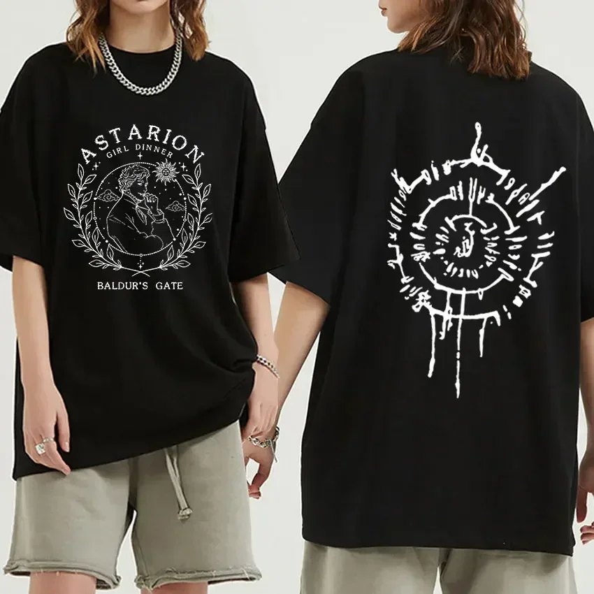 Astarion 2024 Graphic Print TShirt Men's Fashio Oversized T Shirts Unisex Casual Short Sleeve T-shirt Harajuku Streetwear