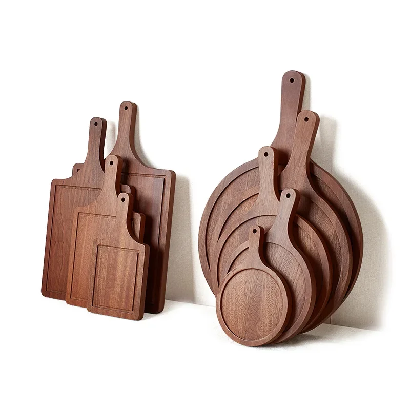 

Solid wood pizza plate rectangular round western restaurant household Japanese baking