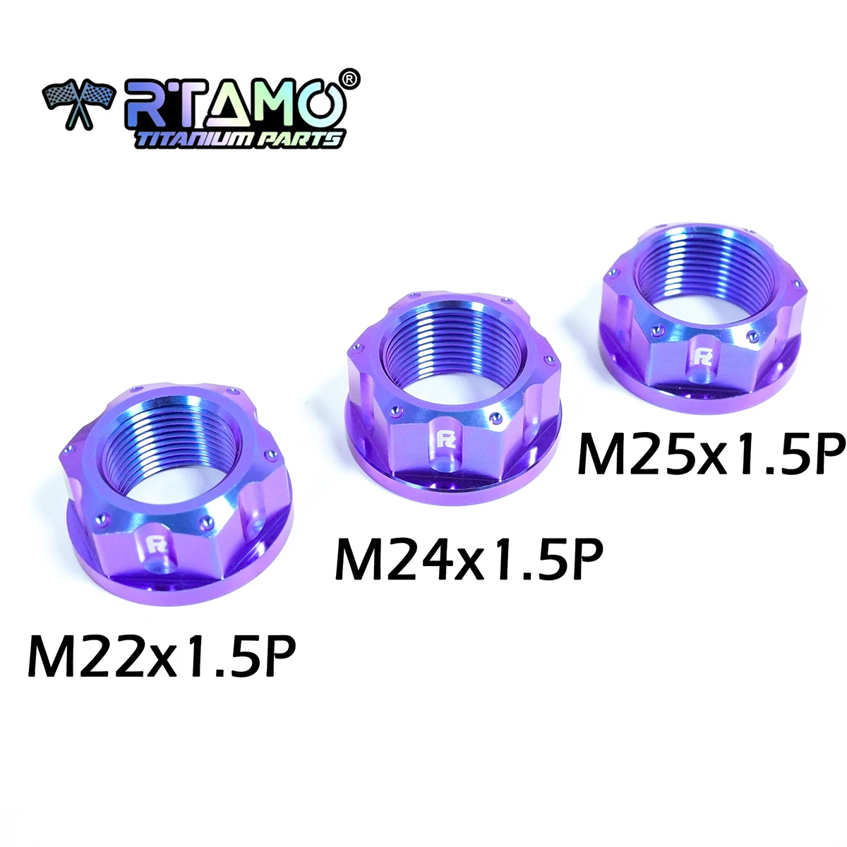 RTAMO التيتانيوم الجوز M22 M24 M25X1.5Pitch دراجة نارية المحور الخلفي Swingarm الجوز (1 قطعة)