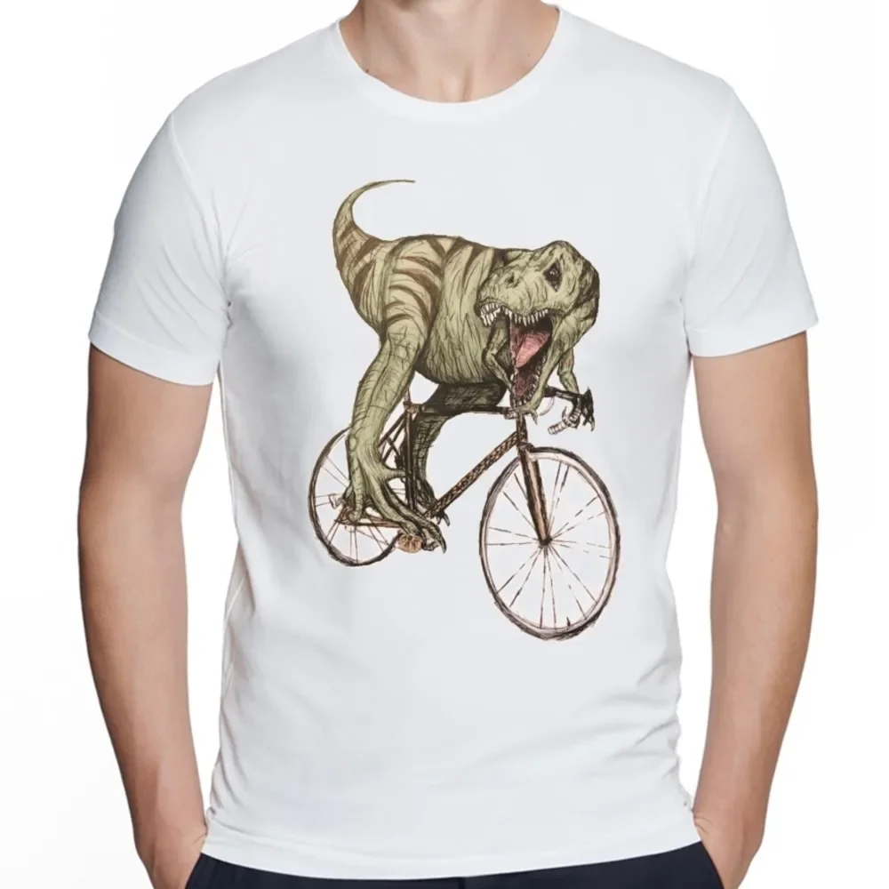 Men's Creative Sea Turtle/Lion cycling Fixed Gear Bike Print Short Sleeve Tshirt Hipster streetwear Tops Cool Animals Desgin Tee