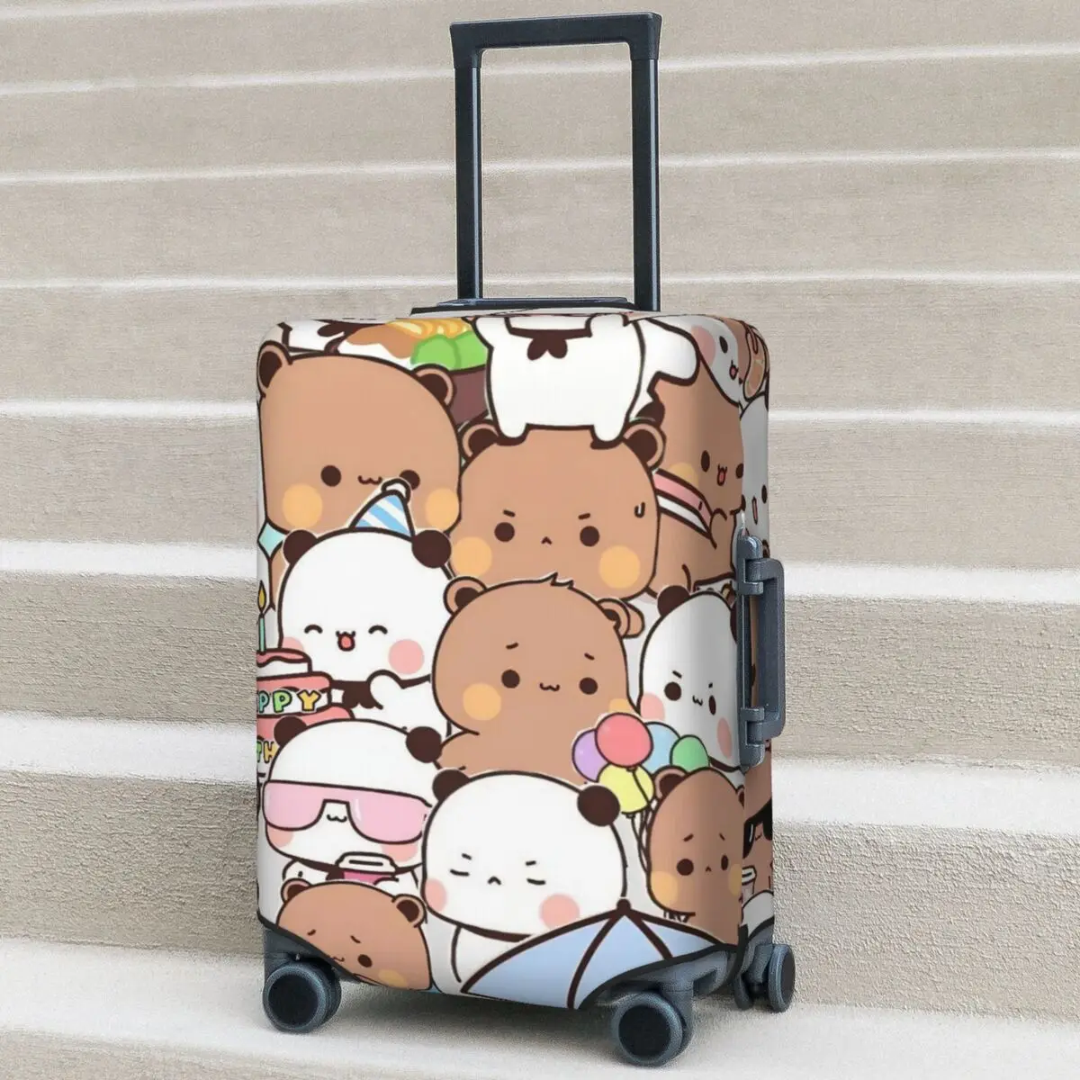 

Bubu Dudu Cute Cartoon Bear Character Suitcase Cover Kawaii Panda Business Holiday Strectch Luggage Accesories Protection