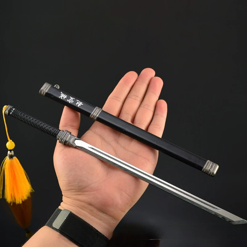 30 سنتيمتر/11.81in زان شين أنيمي الطرفية سلاح نموذج المعادن الحرفية تشاو كونغ تشنغ تانغ هنغ السيف ستار سكين لعبة الحلي عرض #2