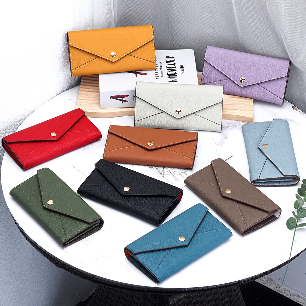 top-grain-cowhide-long-contrast-colors-women-wallet-fashion-spliced-large-capacity-phone-holder-clutch-bag
