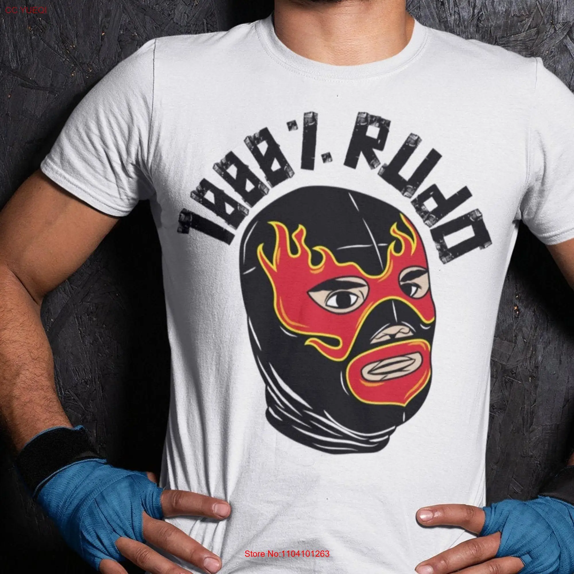 Lucha libre mask mexican wrestler shirt artesania mexicana clothing men T long distance boyfriend gift