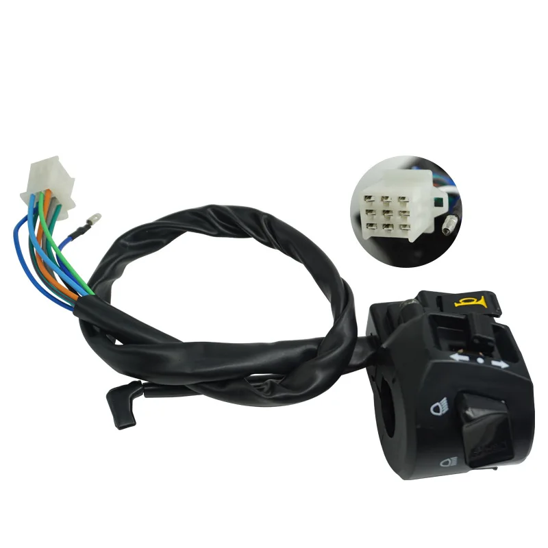 Motorcycle Handlebar Grip Block Combination Switch Control Switch Suitable for Double Throttle Cable Hole CBR Models